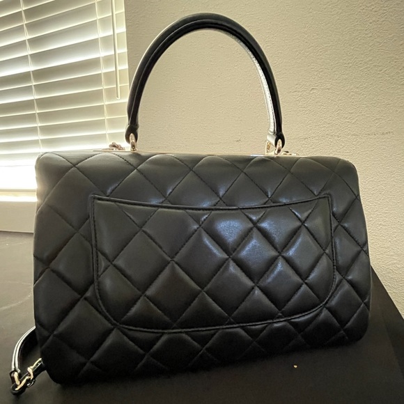 Chanel Trendy CC Black Lamb skin leather GHW - Picture 14 of 17